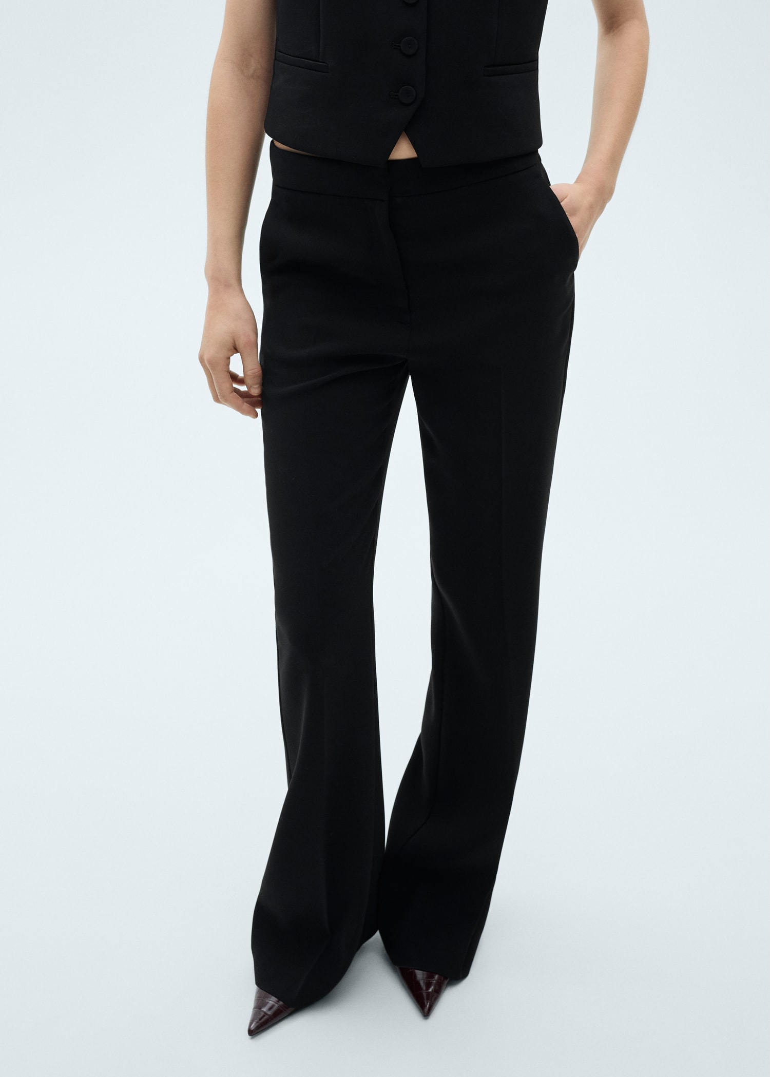 Wide-leg suit pants - Medium plane